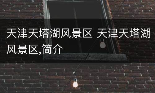 天津天塔湖风景区 天津天塔湖风景区,简介