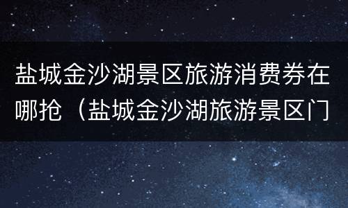 盐城金沙湖景区旅游消费券在哪抢（盐城金沙湖旅游景区门票）