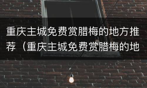 重庆主城免费赏腊梅的地方推荐（重庆主城免费赏腊梅的地方推荐）