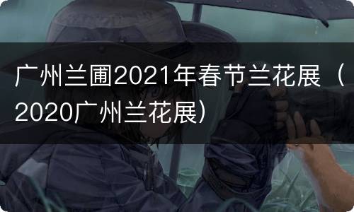 广州兰圃2021年春节兰花展（2020广州兰花展）