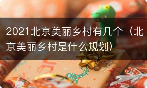 2021北京美丽乡村有几个（北京美丽乡村是什么规划）