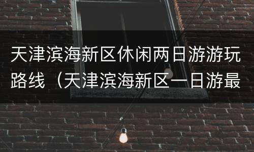 天津滨海新区休闲两日游游玩路线（天津滨海新区一日游最佳路线图）