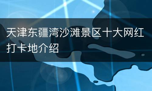 天津东疆湾沙滩景区十大网红打卡地介绍
