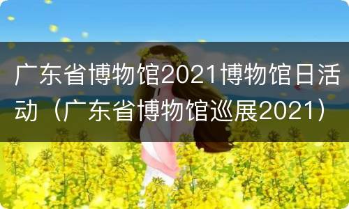广东省博物馆2021博物馆日活动（广东省博物馆巡展2021）