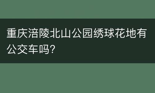 重庆涪陵北山公园绣球花地有公交车吗?