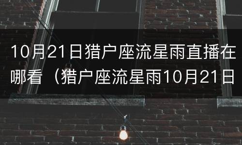 10月21日猎户座流星雨直播在哪看（猎户座流星雨10月21日迎来极大）