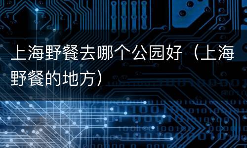 上海野餐去哪个公园好（上海野餐的地方）