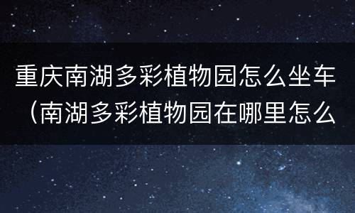 重庆南湖多彩植物园怎么坐车（南湖多彩植物园在哪里怎么坐车）