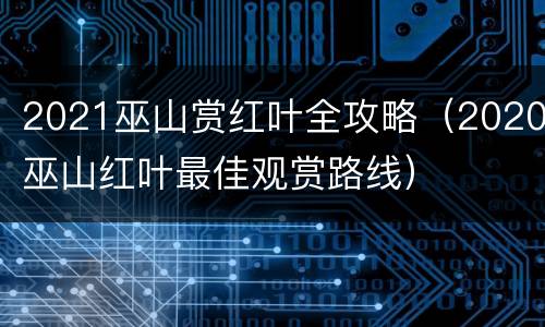 2021巫山赏红叶全攻略（2020巫山红叶最佳观赏路线）