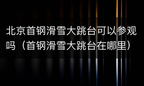 北京首钢滑雪大跳台可以参观吗（首钢滑雪大跳台在哪里）