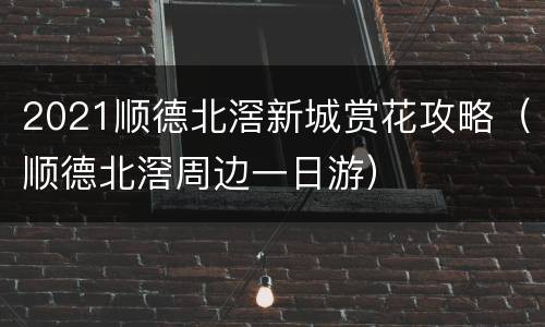 2021顺德北滘新城赏花攻略（顺德北滘周边一日游）