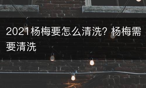 2021杨梅要怎么清洗? 杨梅需要清洗