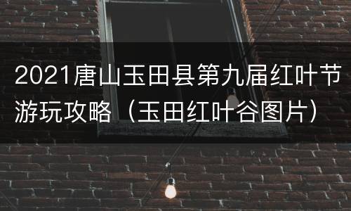 2021唐山玉田县第九届红叶节游玩攻略（玉田红叶谷图片）