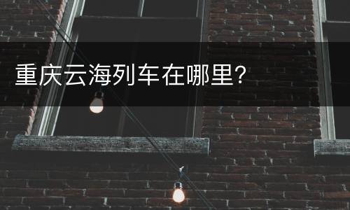 重庆云海列车在哪里？