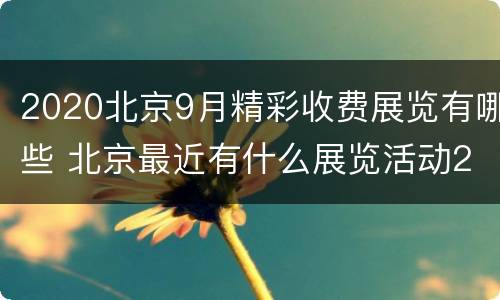 2020北京9月精彩收费展览有哪些 北京最近有什么展览活动2020