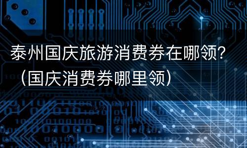 泰州国庆旅游消费券在哪领？（国庆消费券哪里领）