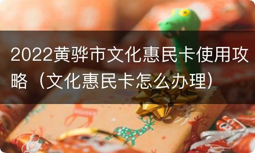 2022黄骅市文化惠民卡使用攻略（文化惠民卡怎么办理）
