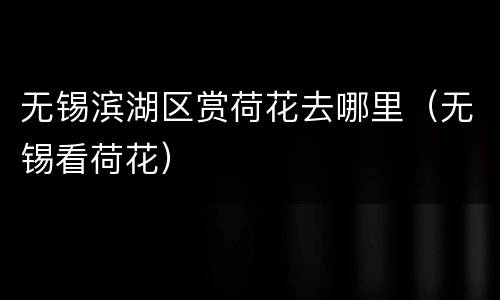 无锡滨湖区赏荷花去哪里（无锡看荷花）