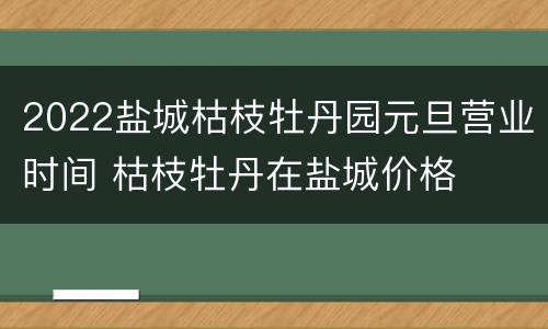 2022盐城枯枝牡丹园元旦营业时间 枯枝牡丹在盐城价格