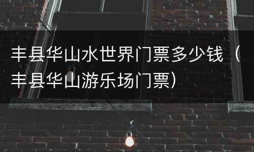 丰县华山水世界门票多少钱（丰县华山游乐场门票）
