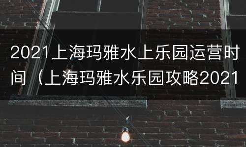 2021上海玛雅水上乐园运营时间（上海玛雅水乐园攻略2021）