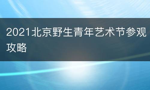 2021北京野生青年艺术节参观攻略
