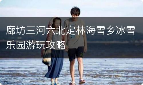 廊坊三河六北定林海雪乡冰雪乐园游玩攻略