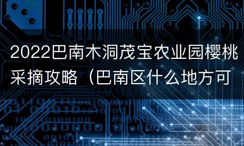 2022巴南木洞茂宝农业园樱桃采摘攻略（巴南区什么地方可以摘樱桃）