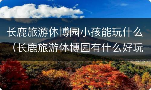 长鹿旅游休博园小孩能玩什么（长鹿旅游休博园有什么好玩的）