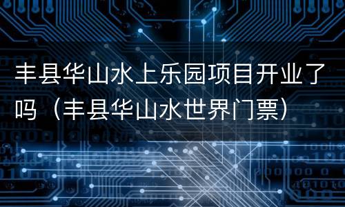丰县华山水上乐园项目开业了吗（丰县华山水世界门票）