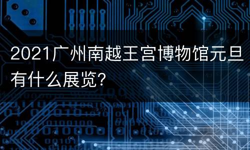 2021广州南越王宫博物馆元旦有什么展览？