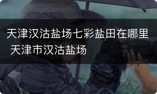 天津汉沽盐场七彩盐田在哪里 天津市汉沽盐场