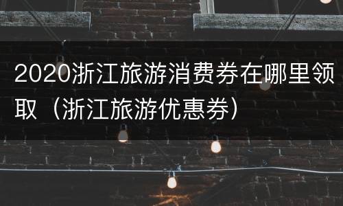 2020浙江旅游消费券在哪里领取（浙江旅游优惠券）