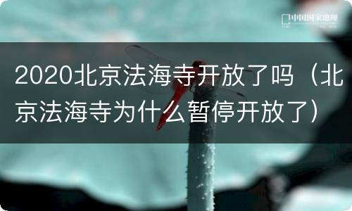2020北京法海寺开放了吗（北京法海寺为什么暂停开放了）