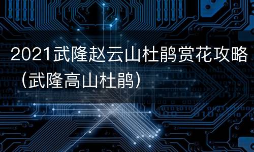 2021武隆赵云山杜鹃赏花攻略（武隆高山杜鹃）