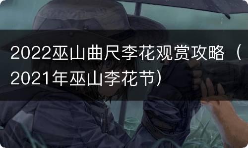 2022巫山曲尺李花观赏攻略（2021年巫山李花节）