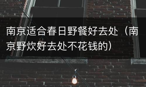 南京适合春日野餐好去处（南京野炊好去处不花钱的）
