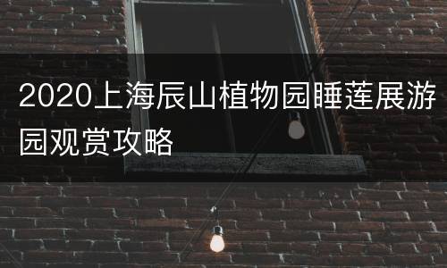 2020上海辰山植物园睡莲展游园观赏攻略