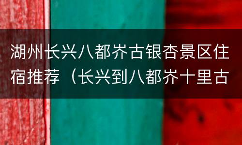 湖州长兴八都岕古银杏景区住宿推荐（长兴到八都岕十里古银杏画廊）
