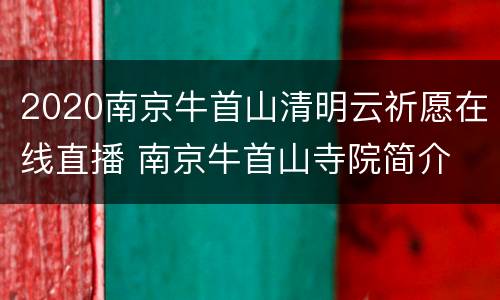 2020南京牛首山清明云祈愿在线直播 南京牛首山寺院简介