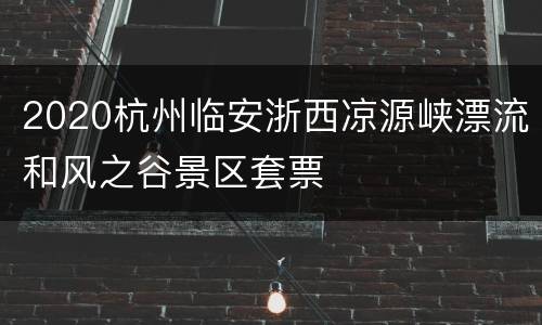 2020杭州临安浙西凉源峡漂流和风之谷景区套票