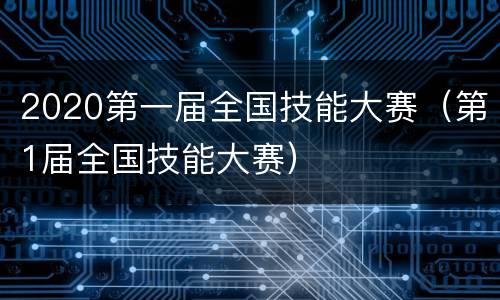 2020第一届全国技能大赛（第1届全国技能大赛）