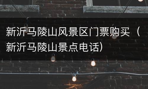 新沂马陵山风景区门票购买（新沂马陵山景点电话）