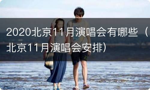 2020北京11月演唱会有哪些（北京11月演唱会安排）