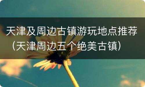 天津及周边古镇游玩地点推荐（天津周边五个绝美古镇）