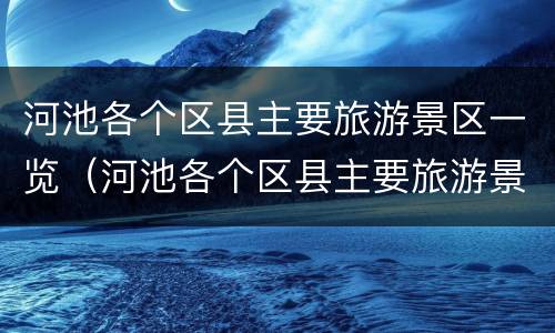 河池各个区县主要旅游景区一览（河池各个区县主要旅游景区一览图片）