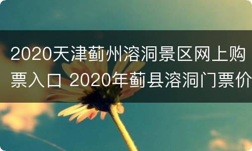 2020天津蓟州溶洞景区网上购票入口 2020年蓟县溶洞门票价