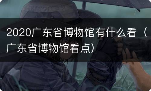 2020广东省博物馆有什么看（广东省博物馆看点）