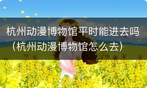 杭州动漫博物馆平时能进去吗（杭州动漫博物馆怎么去）