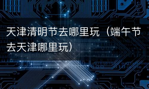 天津清明节去哪里玩（端午节去天津哪里玩）